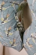 Coussin de maternité allaitement grossesse coton bleu et vert imprimé oiseaux palmiers style bobby coussin future maman coussin bébé