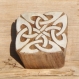 Tampon batik indien carré en bois sculpté à la main, pochoir - btm41