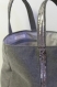 Vanessa bruno sac style cabas, toile de coton gris, veritables pailettes rondes gris argenté