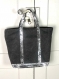 Vanessa bruno style sac cabas - cabas gris paillettes - sac cabas gris avec sequins - cabas maman - sac personnalisé