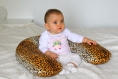 Coussin d'allaitement tissu petit leopard tout doux