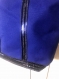 Sac cabas en toile de coton bleu marine clair avec paillettes bleues marines
