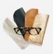 Etui à lunettes doré - pochette luenttes en cuir - protège lunettes pour femme - cadeau personnalisé