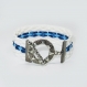 Bracelet salomé blanc et bleu