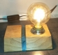 Lampe vintage bois résine