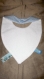 Bavoir anti bavouille bandana modèle ciel imprimé lettres