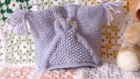 Bonnet hibou bébé laine douce 