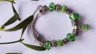 Bracelet charms perles vertes