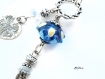Bijou de sac perle artisanale bleue coeur bs64 