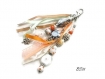 Bijou de sac orange en perles de verre et montre bs38 
