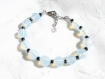 Bracelet blanc romantique en perles opalite 