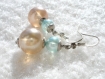 Boucles d'oreilles perles verre nacré pastel bo552 