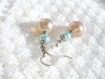 Boucles d'oreilles perles verre nacré pastel bo552 
