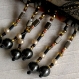 Foulard & perles ref. 008* - motif africain