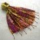 Foulard & perles ref. 055* - motif fleuri