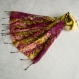 Foulard & perles ref. *055 - motif fleuri