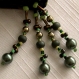 Foulard & perles ref. 062 - motif petits pois