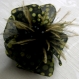 Barrette fleur en tissu & plumes et perles 062 - pince crocodile