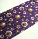 Foulard & perles violet ref. 071 - motif shpères