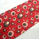Foulard & perles rouge ref. 072* - motif sphères