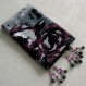 Foulard & perles ref. 081 - motif roses roses