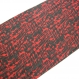 Foulard & perles ref. 124* - motif abstrait noir et rouge