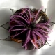 Grande barrette fleur en tissu & plumes et perles 128