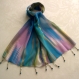 Foulard & perles ref. 155 - motif arc en ciel