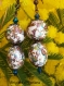 Boucles d'oreilles en perles japonaises tensha et cristal autrichien,supports bronze,perles olives de 18 mm de hauteur,