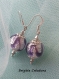 Boucles d'oreilles en perles de verre de murano authentiques, perle ronde billes de 16 mm de diamètre,cristal autrichien,argent,