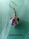 Boucles d'oreilles en perles de verre de murano authentiques, perle ronde billes de 16 mm de diamètre,cristal autrichien,argent,
