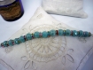 Bracelet bleu souple en perles cristal