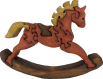 Puzzle poney: cheval à bascule en bois