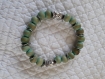 Br209 bracelet en bois de couleur turquoise
