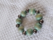 Br207 bracelet en bois de couleur turquoise