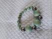 Br208 bracelet en bois de couleur turquoise