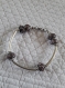 Br214 bracelet en métal argenté et perles imitation pandora