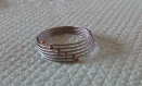 Br247- bracelet manchette en acier gris et doré