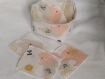 Pochon et lingettes lavables bébé ou démaquillantes bambou coton (lot de 10)  thème éléphants