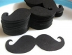 Découpe en carton épais en forme de moustache pour scrapbooking , baby shower ou anniversaire (lot de 5)
