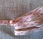 Ruban d'antan coton dessin rouge largeur 0,7 cm