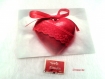 Carte postale photo cœur satin dentelle rouge