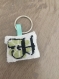 Porte clés lettre h vert clair