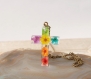 Flowers necklace crosses jewelry resin necklace religious necklace christian jewelry christmas gift for women catholic jewelry terrarium