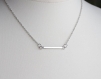 Sale tiny bar necklace silver bar necklace small bar necklace minimalist jewelry dainty necklace perfect gift bridesmaid jewelry simple neck