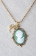 Green cameo necklace necklace personalized victorian woman cameo jewelry cameo antique brass necklace best friend romantic gift for her