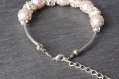 Wedding blush pearl bracelet  tea rose pearl bracelet bridesmaid bracelet wedding jewelry bridal jewelry crystal bracelet bridesmaids gifts
