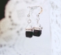 Black cristal earrings black earrings black earrings swarovski crystal earrings black jewelry bridesmaid earrings handmade earrings gift