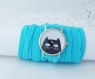 Black cat watch vintage looking bracelet watch bohemian wrist watch  multistrand bracelet infinity bracelet gift for teen girl gift box