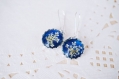 White flower earrings dried flower earrings real flower earrings floral jewelry romantic jewelry gift for her queen anne's lace flowers